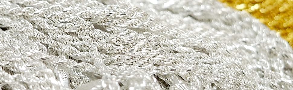 Italian Diamond-Cut Rope Chain