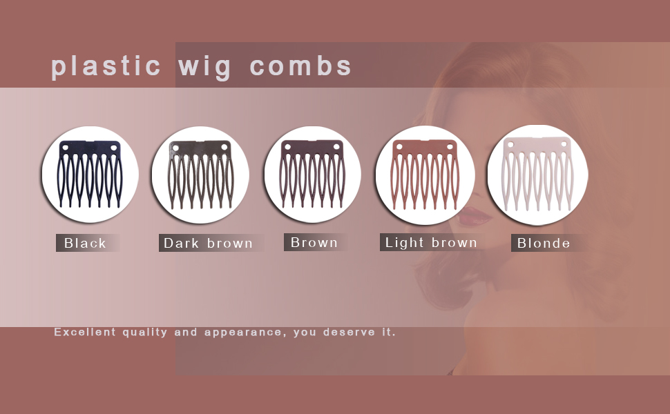 50pcs/Lot Hair Combs Wig Plastic Combs and Clips for Wig