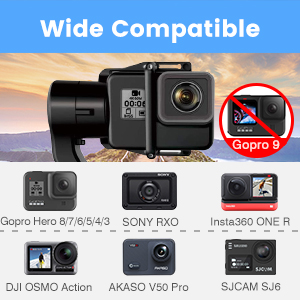 3-Axis Gimbal Stabilizer for GoPro 8 Action Camera Handheld Gimbal Tripod Mount