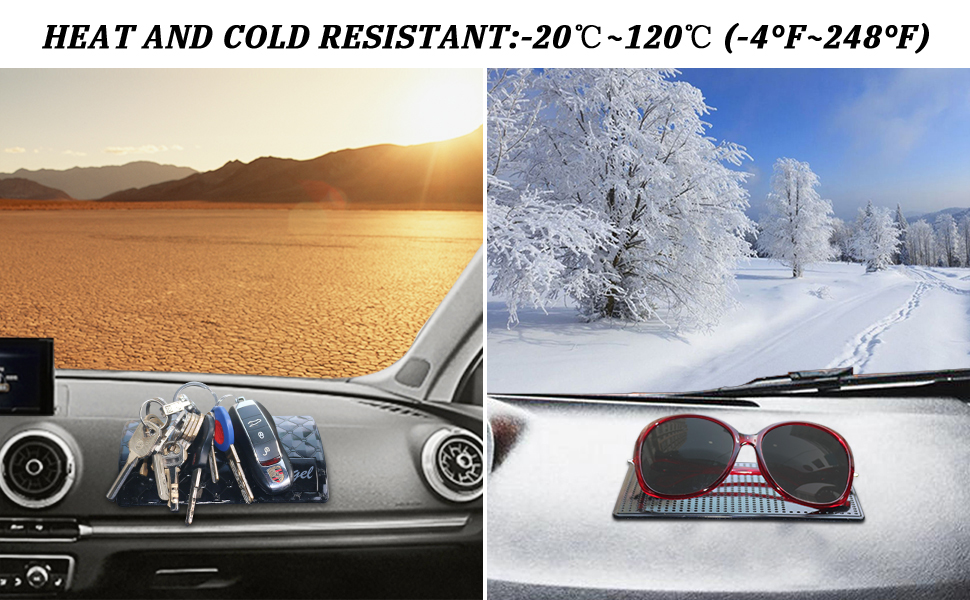 ZC GEL Sticky Dash Pad (4 Pack), Removable and Traceless Car Dashboard