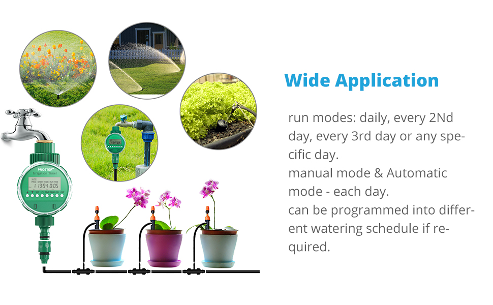 Proster Water Timer 3/4" 19mm Thread automatic Irrigation Timer with