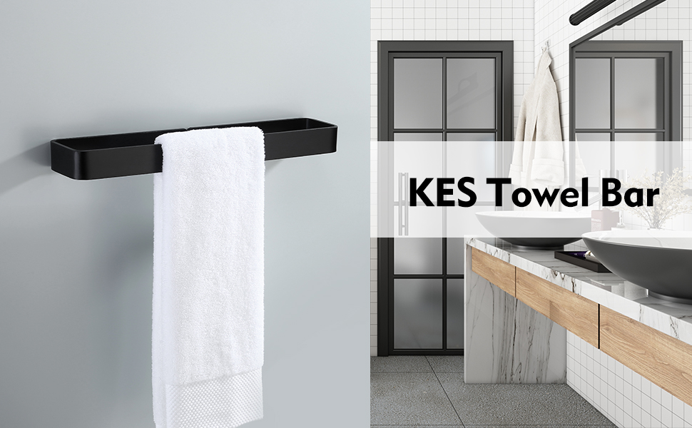 KES Toalleros de Baño sin Taladro Toallero Adhesivo Barra ...