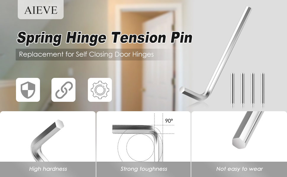 AIEVE Spring Hinge Tension Pin, Door Hinges Pin Replacement Kit for