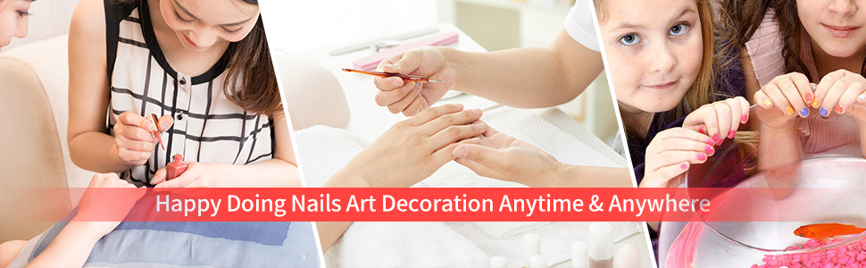 Happy Doing Nails Art Decoration Anytime & Anywhere