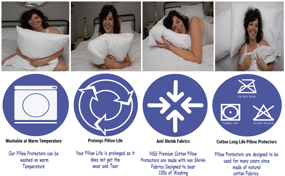 Niagara Sleep Solution 12 Pack Pillow Cases Dozen Zippered White