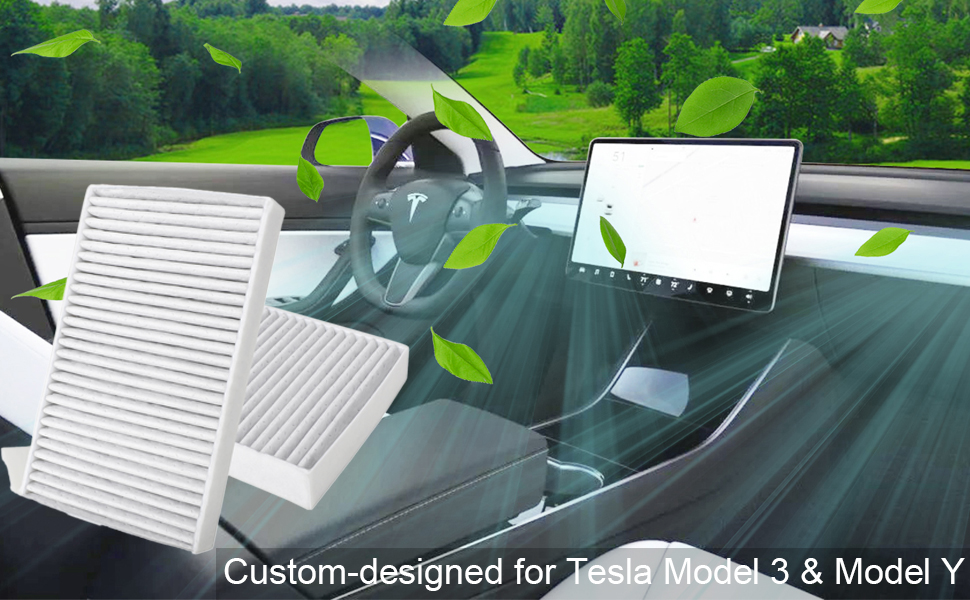 Tesla Model Y Model 3 Replacement Cabin Air Filter (Set of Two) 2021