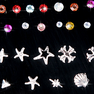 Nail Art Rhinestones and Nail Gems 3 Boxs, Flat Nail Crystals Clear Rhinestones Mix Sizes 