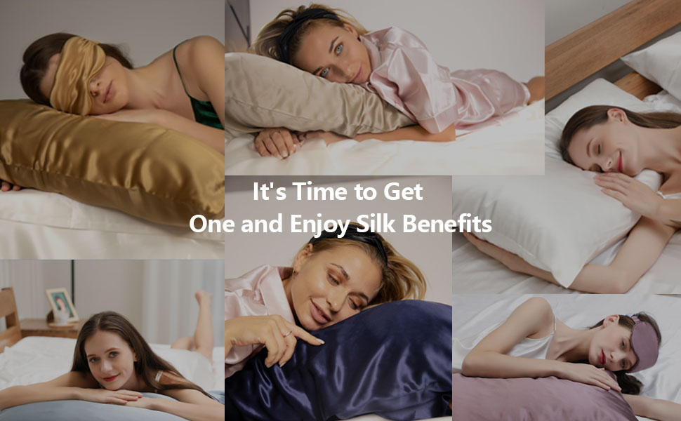 ZIMASILK 25 Momme 100 Mulberry Silk Pillowcase for Hair and Skin, Both