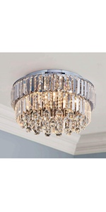 Saint mossi crystal flush mount Close to ceiling chandelier lighting modern room light ceiling LED