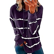 Hoodie Damen Mit Kapuze Gestreift
