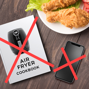 no phone no cookbook needed image for air fryer flip chart