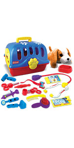 Kidzlane Pretend Play veterinarian set vet toys vet kit for kids pretend vet kit doctor vet set 3+