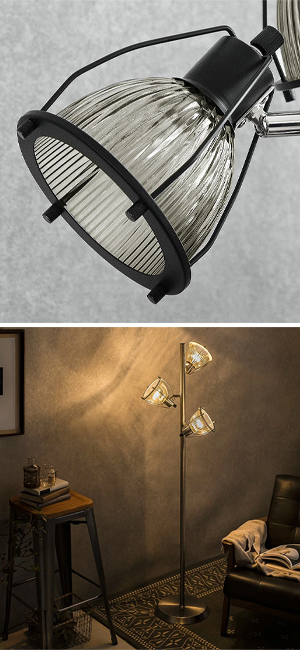 3灯スタンドライト JUKE ジューク 電球付き インダストリアル 3灯スタンドライト JUKE〔ジューク〕 | 家具・インテリア通販