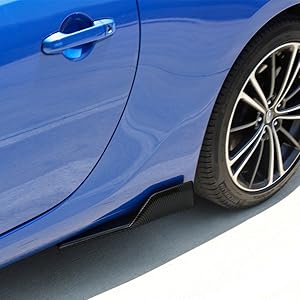 Black Carbon Fiber PP Universal Rear Side Skirt Winglets Diffusers