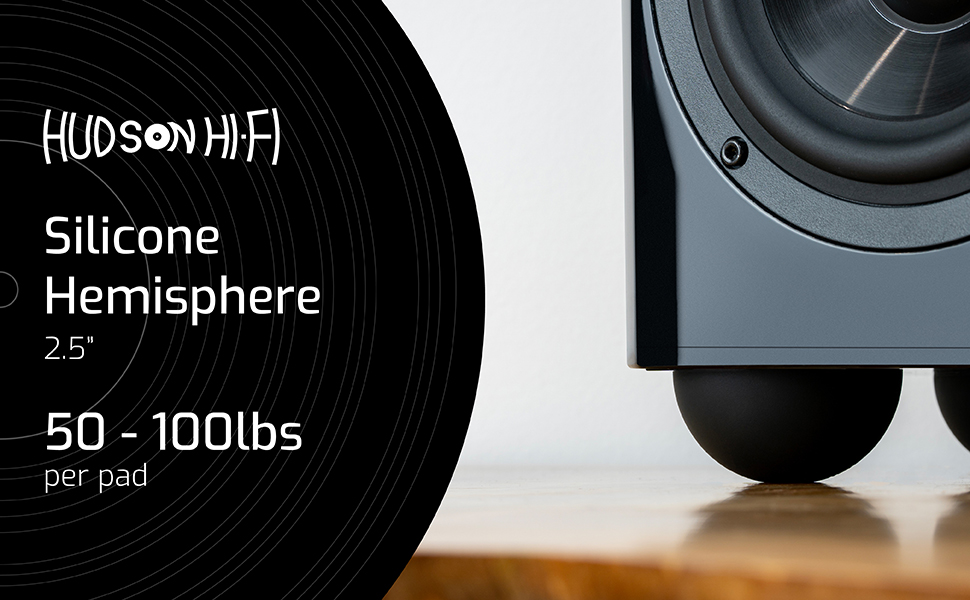 2.5" Platinum Silicone Speaker Isolation Pads 8Pack Non