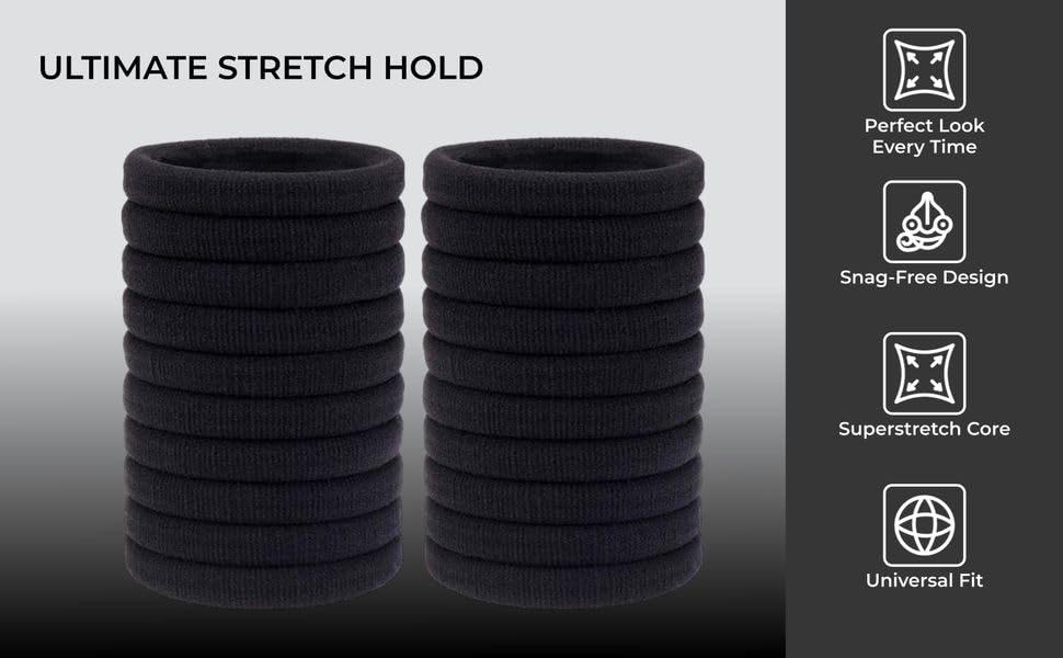 H&S Black Hair Bands