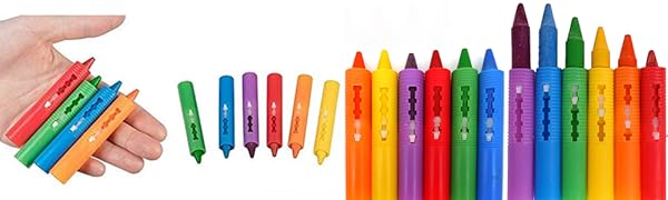 Bath Tub Crayons for Toddlers Kids, Non-Toxic, Washable & Easy Clean Up, Water Soluble Bath-Time Fun