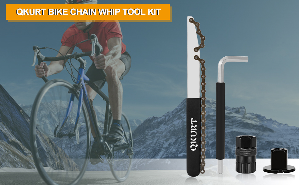 QKURT Chain Whip Tool Kit, Bicycle Cassette Removal Tool