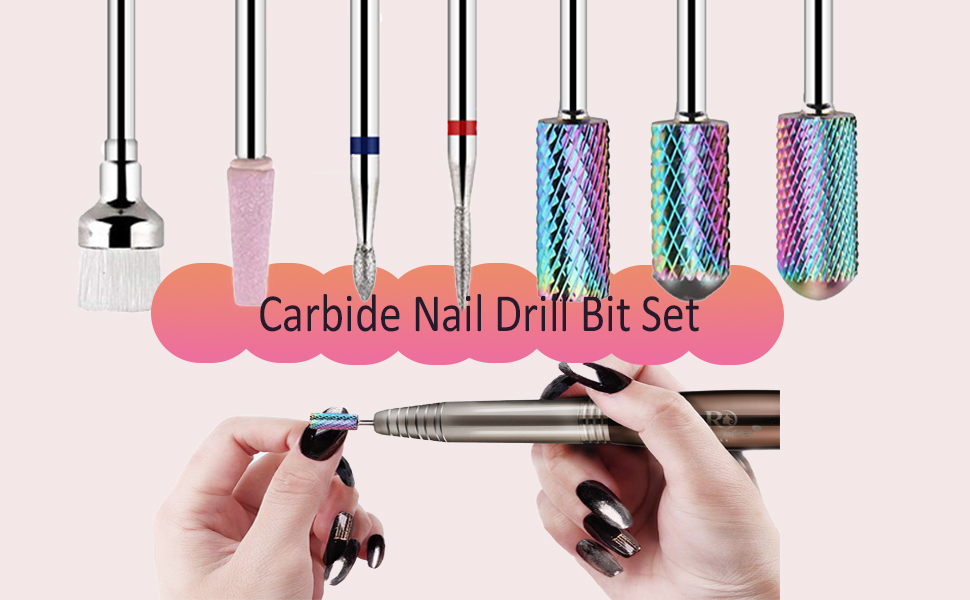 acrylic nail set acrylic drill set carbide drill bit diamond nail nail clear naildrill ceramic 