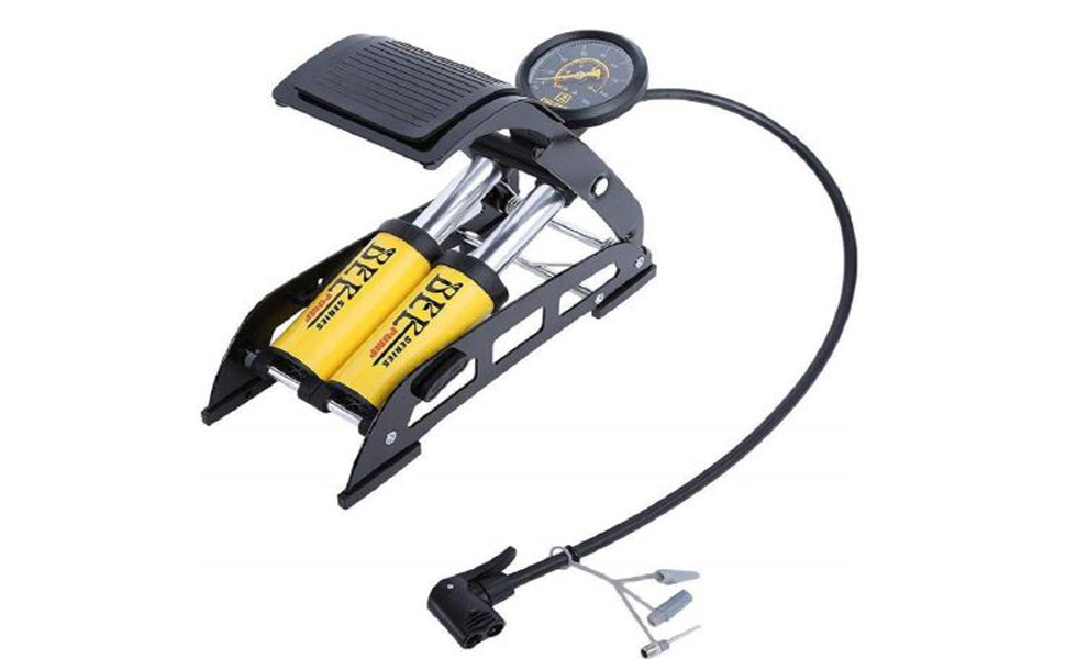 yellow twin foot pump