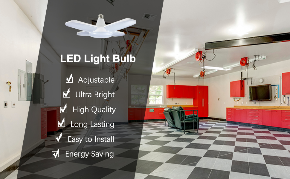 Led Garage Lights 60w Adjustable Led Garage Ceiling Lights Led