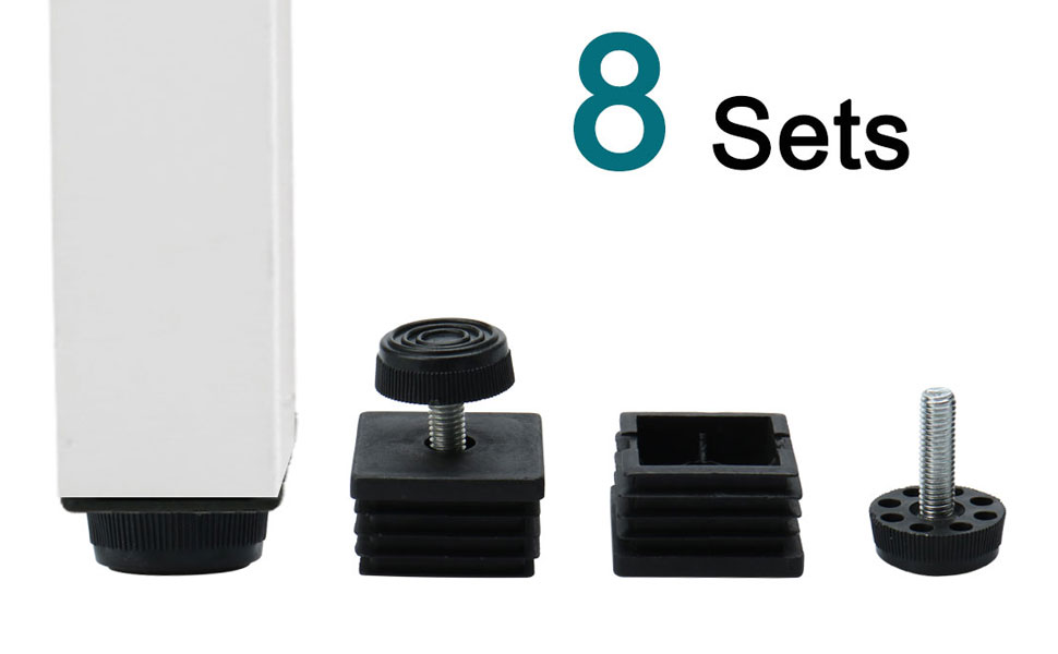 uxcell Leveling Feet 40 x 40mm Square Insert Table Leg