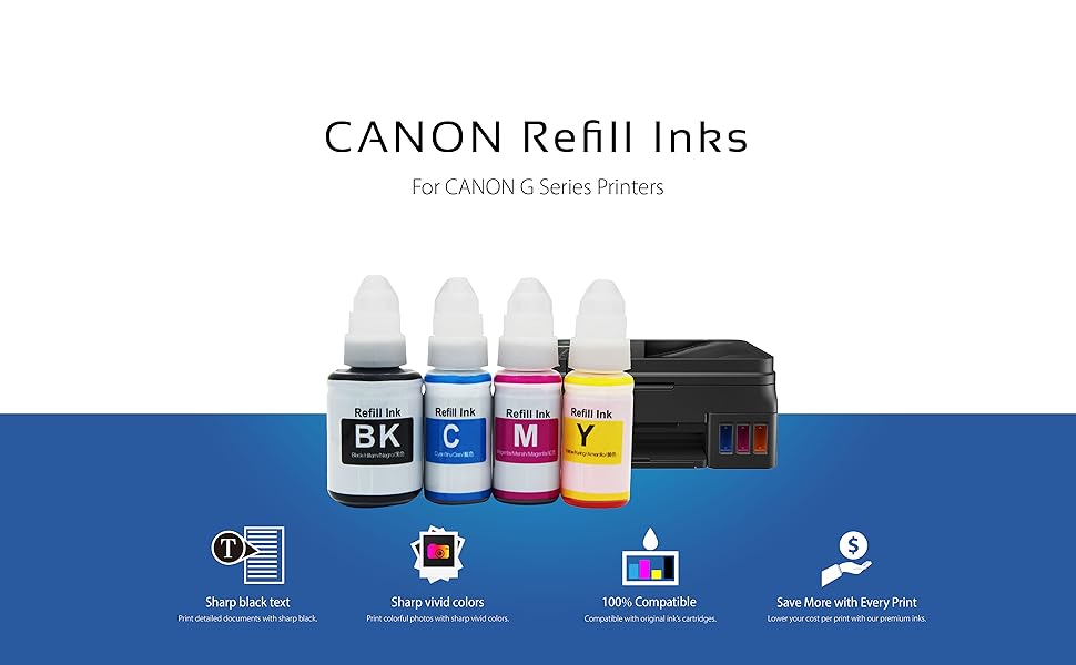 Jimigo Refill Ink For Canon G Series Gi 790 Compatible Amazon In Electronics
