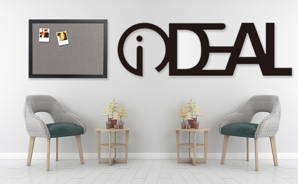 Bulletin Board 36 x 48 Inch, 100 Wood Framed Canvas Cork