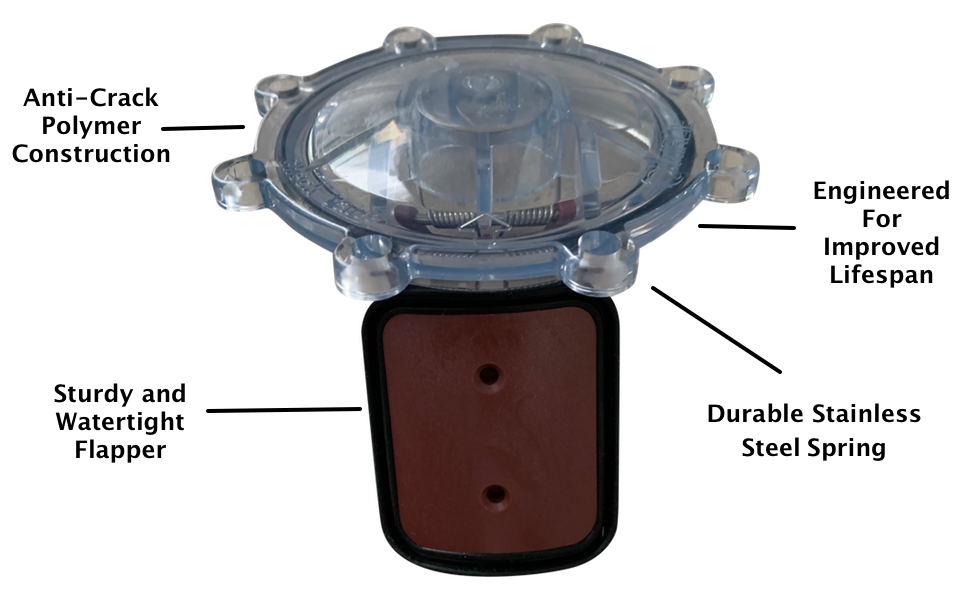 Airlie Check Valve Cover with Flapper Assembly Replacement
