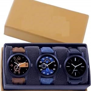 LEVERET Analogur Unique Men's Club Combo Pack of 3 Watches The looks