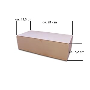 Amazon.de: MidaCreativ Holzbox, Aufbewahrungsbox, Holz-Schachtel, Linde
