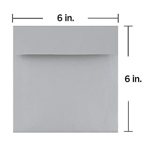 silver 6x6 envelope