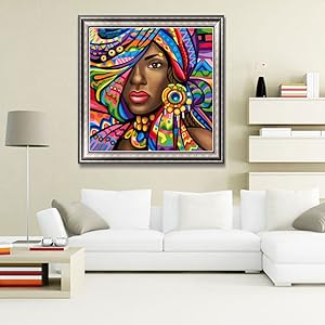 African woman Diamond painting kits