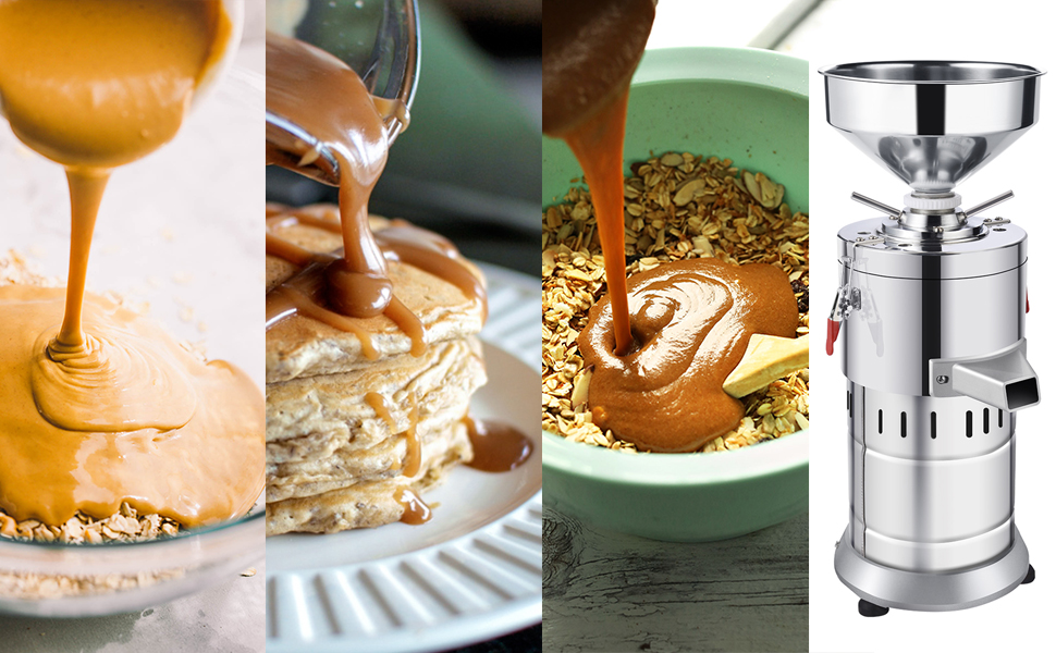 1100W Commercial Peanut Butter Grinder Machine 15kg/h Output Electric Peanut Sesame