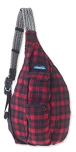 buffalo plaid kavu rope bag