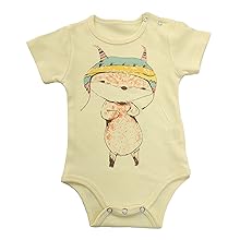 Play Baby Girls' 6-Piece Bodysuits (Short and Long Sleeve) Unisex Baby Organic Cotton Bodysuits