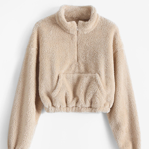 furry half zip pullover