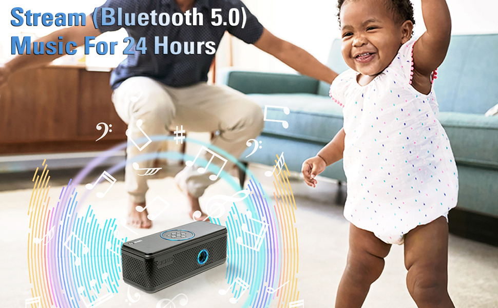 Stream (Bluetooth 5.0) Music For 24 Hours
