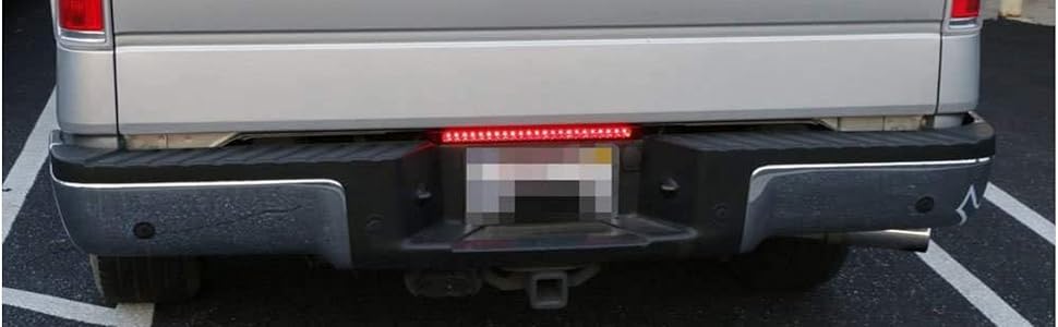 iJDMTOY 17-Inch Trunk Tailgate Red LED Tail/Brake Light Bar Compatible w/ Ford GMC Chevy, etc Truck
