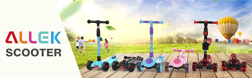 allek logo brand scooter B02 F01 D01 kick push kids lean to turn