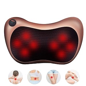 Masajeador Almohada con Calor para Amasar Relajar Contracturas y Dolores