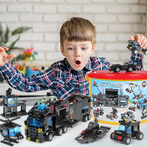 lego city police station command center truck cop car toy building sets vehicle helicopter boat kit