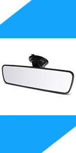 White Suction Cup Rear View Mirror