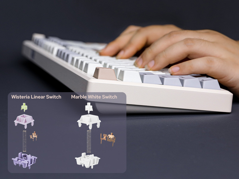 EPOMAKER Galaxy100 QMK/VIA Gaming Keyboard with 8000mAh