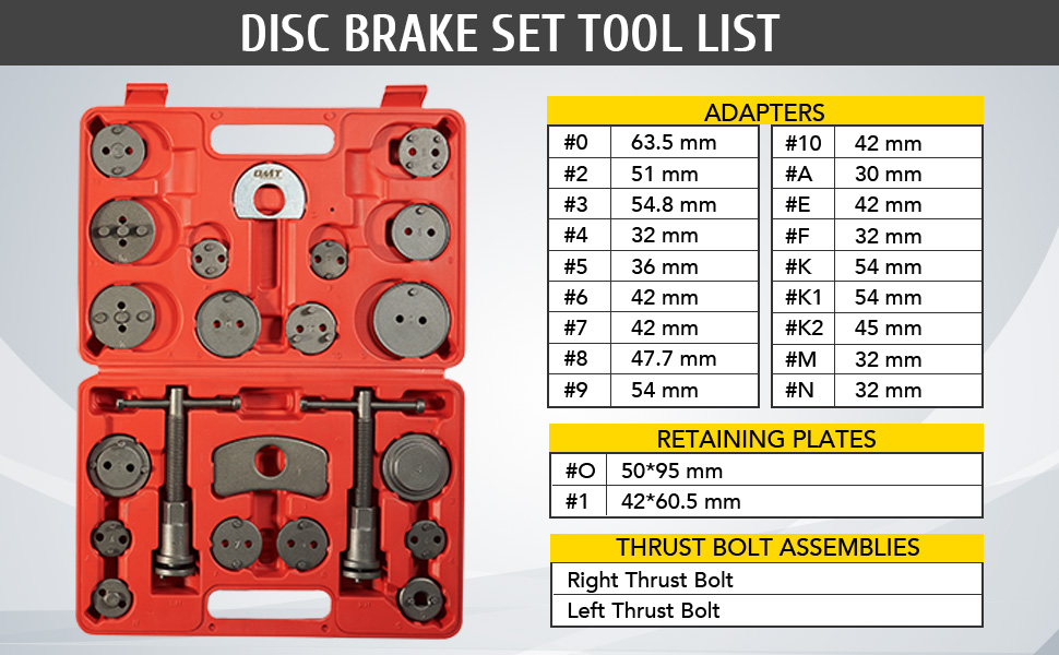 OMT 2in1 Brake Tool Kit, Drum Brake Tool Kit and Brake