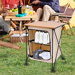 折りたたみ式 キャンプテーブル 取り外し可能な収納 屋外 BBQ用 Amazon.co.jp: JOUYEK キャンプテーブル 折りたたみキャンプ