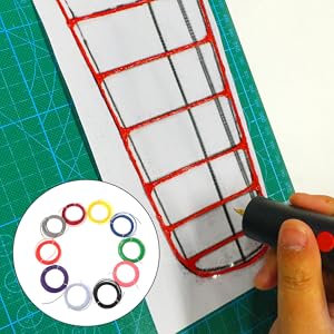 10pcs Printing Pen Filament Accessories Filament Safe Plastic for Creative Artwork 15 5