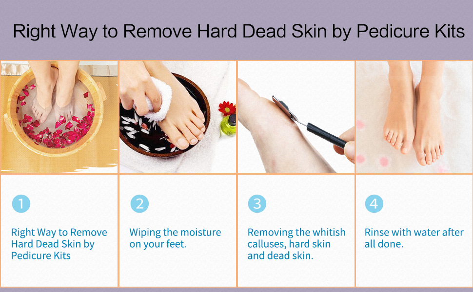 JAMIEWIN Footcare to Remove Hard Skin Pedicure Kit for Feet Rasp