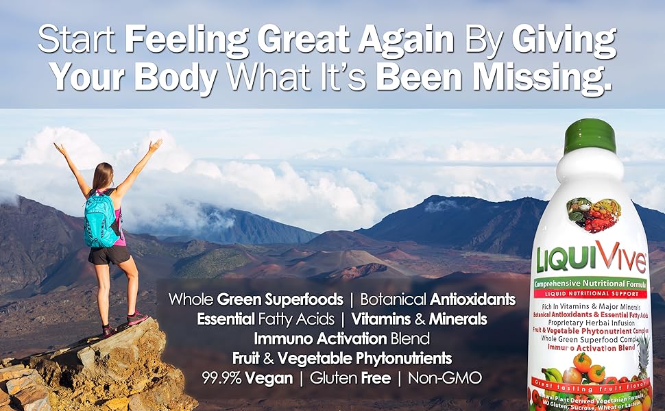 liquid vitamins vegan vegetarian nutritional drink