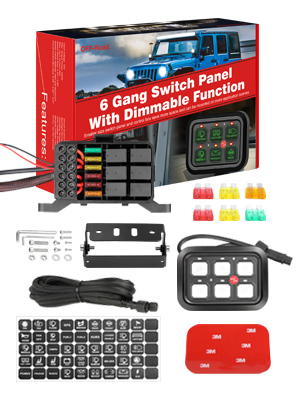 6 gang switch panel
